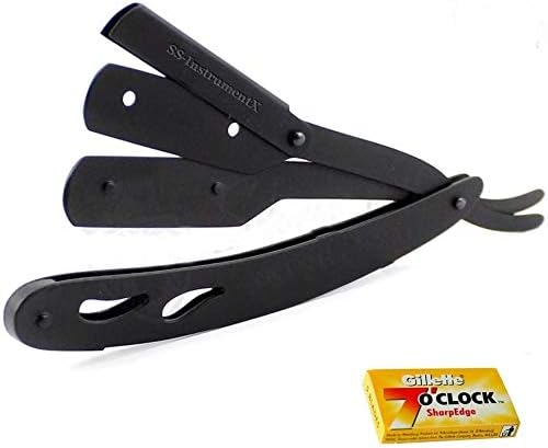 KATX Shaving Straight Cut Throat Razor - Professional Barber Manual Folding Moustache Beard Shaving Rasoirs for Men
