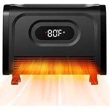 Air Choice Infrared Space Heater with Attachable Feet, 1500W Wall Heater with Adjustable Thermostat, Remote, 12H Timer, Safety Child Lock, Easy-Mount, Ideal for Indoor Use, Garage, Basement, Bathroom
