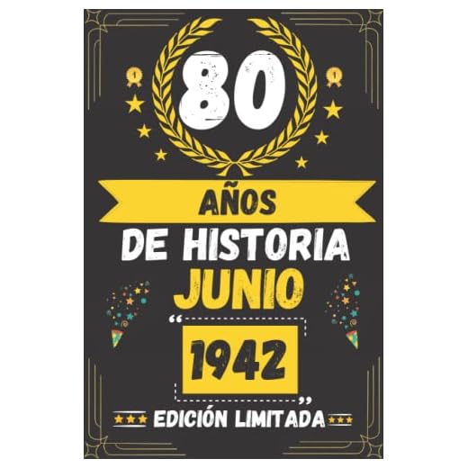 CUADERNO, 80 AÑOS DE HISTORIA JUNIO 1942 EDICIÓN LIMITADA: Regalo de 80 cumpleaños para mujeres y hombres, ideas de 80 cumpleaños... un cumpleaños... ... regalo de 80 cumpleaños para él/ella.