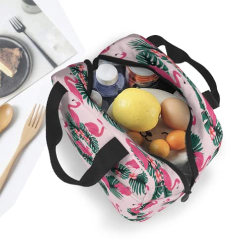 Bbkd Cute Flamingo Insulated Lunch Bag Women Girls, Reusable Kawaii Tote Lunch Box Tote Bags,Leakproof Cooler Lunch Bags For School Work Office Travel Picnic #TOP7