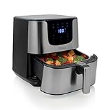 Dank dem praktischen digitalen Touchscreen können Sie schnell und einfach eines der 8 vorprogrammierten Einstellungen, sowie Temperatur (80-200 °C), Zeit (60 min Timer) und Modus auswählen