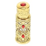 MAGICLULU Botella de Perfume Recargable de Vidrio de 3 Ml, Dispensador Portátil para Aceites Esenciales y Fragancias, Diseño Piedras Preciosas de Dubái, Envase Compacto para Viaje y Uso
