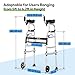Delog Folding Walker for Senior - Platform Walker with 5’’ Wheels and Removable Padded Armrests 350lbs, Lightweight Walking Mobility Aid, Standard Walker for Elderly (Black)