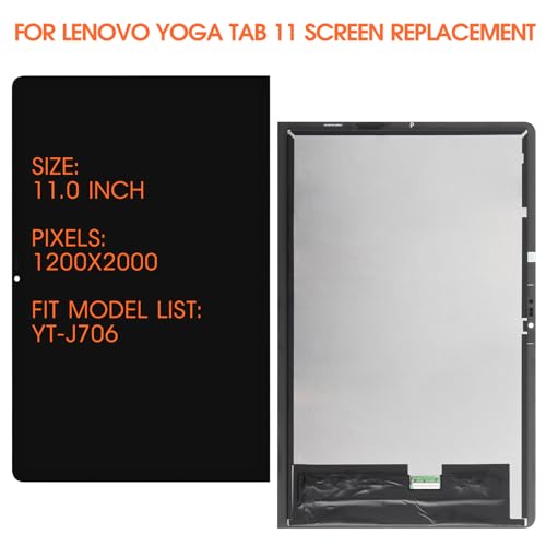 Écran LCD pour Yoga Tab 11 YT-J706F Tactile Fluide Noir