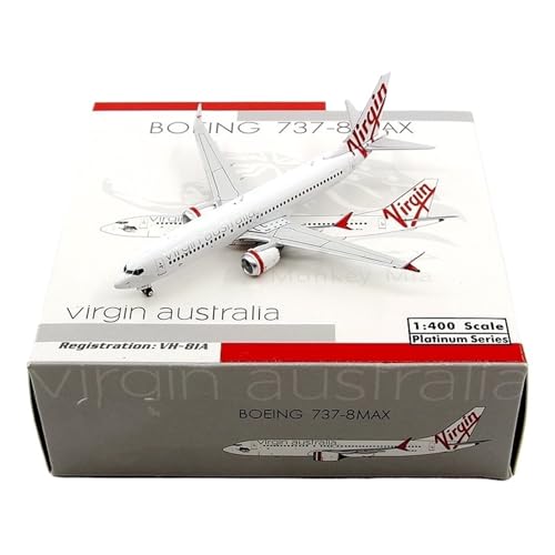 Miniatura de avión fundido a presión de Virgin Atlantic B737 MAX8 ideal para vitrinas