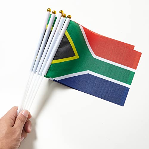 Zxvzyt South Africa Flag South Africa Desk Flag Small Mini South African Table Office Flags With Stand Base Decorations (12 Pack) #TOP4