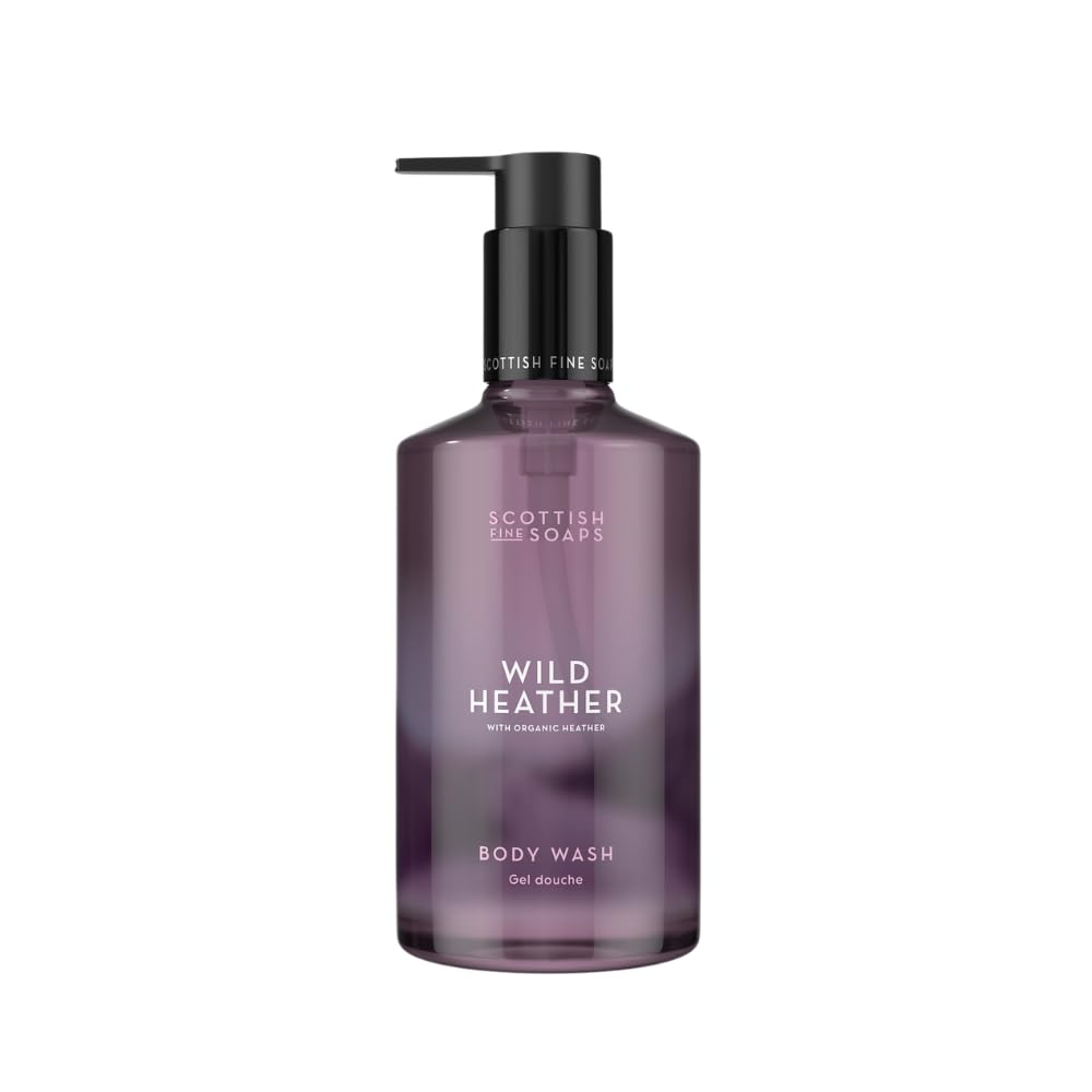 Scottish Fine Soaps Wild Heather Body Wash 300ml – Hydrating Panthenol Body Wash with Soothing Heather Extract
