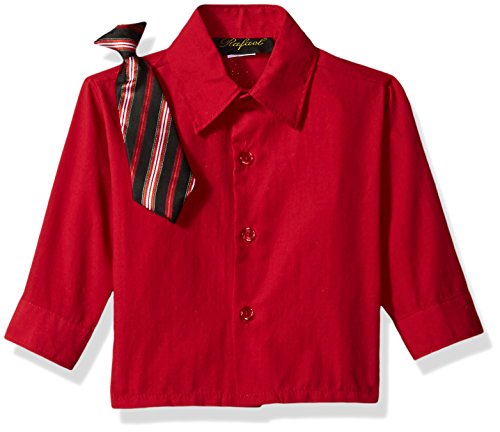 Rafael Boy's Vest And Pant Set, Includes Shirt, Tie And Hanky -  Black/Red, 7 #TOP2