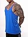 Manstore Men's Gym Stringer Tank Top Bodybuilding Athletic Workout Muscle Fitness Vest Dark Blue L