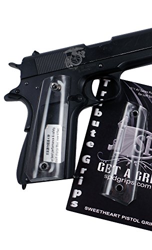 Custom 1911 A1 Full Size Sweetheart Tribute SPD Acrylic Grips- Compatible with Kimber, Colt, Taurus and Sig