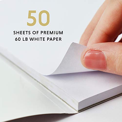 2-PACK Large Drawing Sketch Pad for Kids (12\" x 16\", 50 Pages each), 60lbs /90GSM paper ideal for Finger Painting, Pencils, Tempera and Markers.