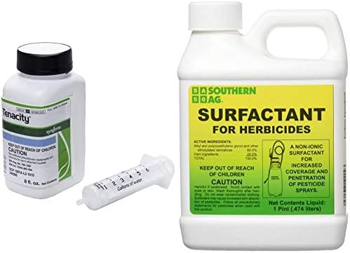 Syngenta 46256 Tenacity 8oz Herbicide, Clear & Southern Ag Surfactant for Herbicides Non-Ionic, 16oz, 1 Pint