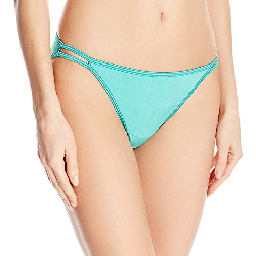 Vanity Fair Women's Illumination Body Shine String Bikini Panty 18108, Eves Garden, Medium/6