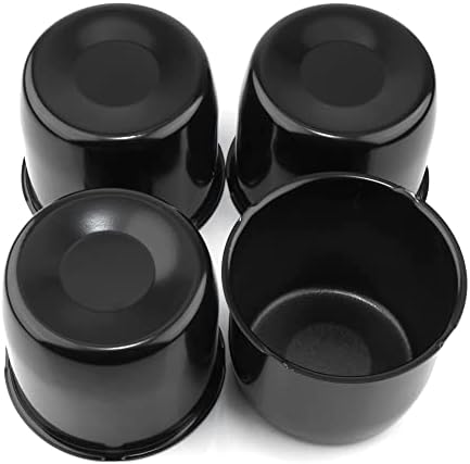 GTownWorks 4Pcs 4.25 inch Wheel Center Caps Fit 4.25" Center Bore Truck Trailer RV SUV Wheels Rims, Carbon Steel Black Push Through Hub Covers