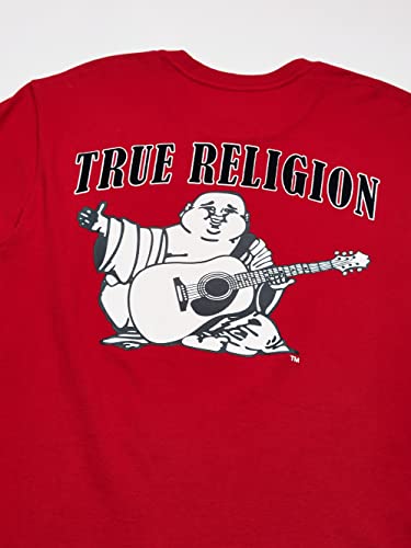 True Religion Men's Buddha Logo Short Sleeve Tee, Ruby Red, Xxl #TOP4