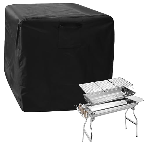 Fire Pit Cover Waterproof Square Fire Bowl Cover Reusable Heavy Duty Outdoor Firepit Cover for Fire Pit