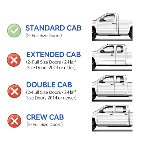 Image of Window Visors Rain Guards for 1997-2003 Ford F150 Standard Cab, Out-Channel Window Vent Wind Deflectors Visors Shades for 1997-1999 F250, 2004 F-150 Heritage Regular Cab, 2PCS