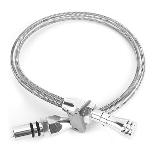 Aqxreight AQXREIGHT60X3R1BZVY1481 Dipstick, Stainless Steel 350 Dipstick Fit For Th350 Tranny Sbc Bbc Trans cover