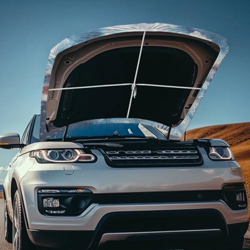 Image of Car Hood Cover,American Flag with Cross Protector Front Auto Bonnet Hood Wrap Cover Washable Stretchable Fabric Hood Wrap Blanket 3.3x5 Ft Soft Breathable