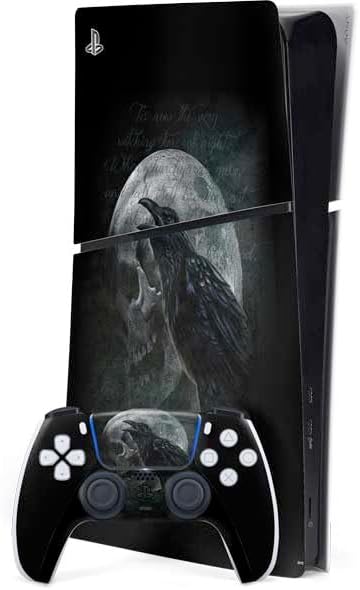 Skinit Decal Gaming Skin Compatible with PS5 Slim Digital Edition Bundle - Officially Licensed Liquid Blue Hanging Out Design