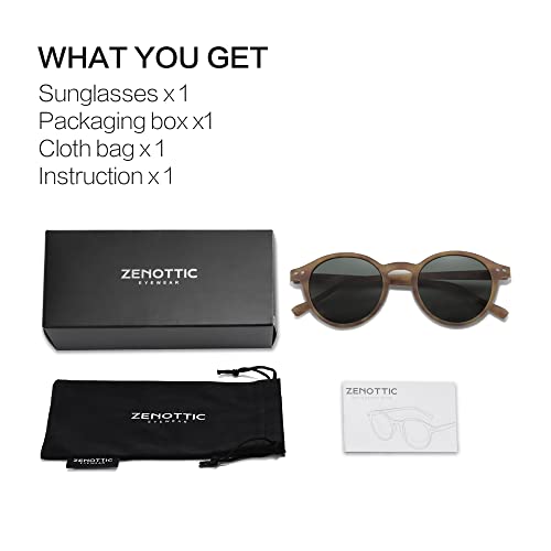 Zenottic Polarized Round Sunglasses,Stylish Sunglasses For Men And Women Retro Classic,Multi-Style Selection #TOP6