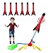 EXTSUD Air Rocket, Jouet Lance Fusée pour Enfants 4 5 6 7 8 Ans, Jouet de Fusée à Pédale avec 6 Fusées en Mousse, Jouet de Lance-Roquettes, Jeu de Plein air pour Enfants