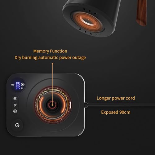 Hervidor eléctrico con control de temperatura y acero inoxidable miniatura 5