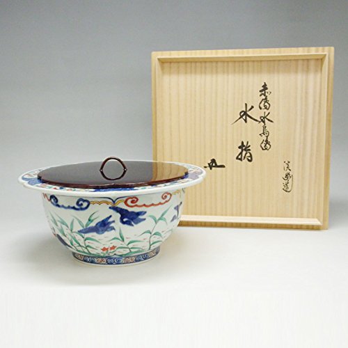Amazon｜【名品茶道具/水指】 萬暦 水鳥絵 林淡幽作 鵬雲斎書付