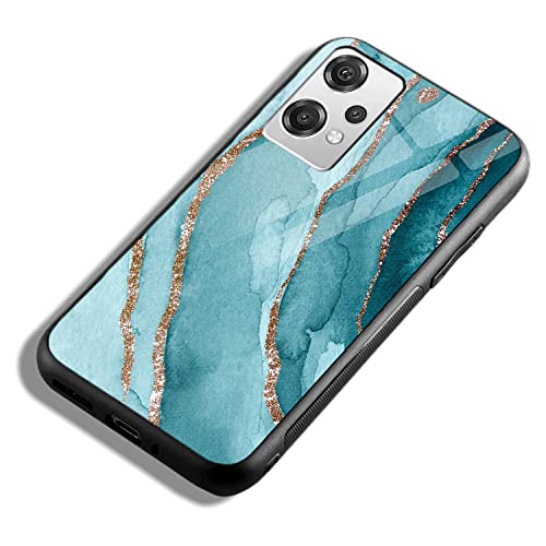 Image of COLORflow Back Cover Compatible with OnePlus Nord CE 2 Lite 5G | Blue Marble Golden Stripes | Shockproof TPU Bumper Cover with Camera Protection Back Cover Compatible with OnePlus Nord CE 2 Lite 5G