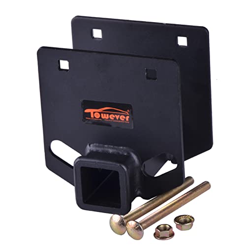 Towever 83803 Trailer Hitch Receiver, Rv Bumper Hitch Receiver 2 Inch For 4 X 4 Inches Square Rv Bumper Rack Trailer Towing Purpose #TOP3