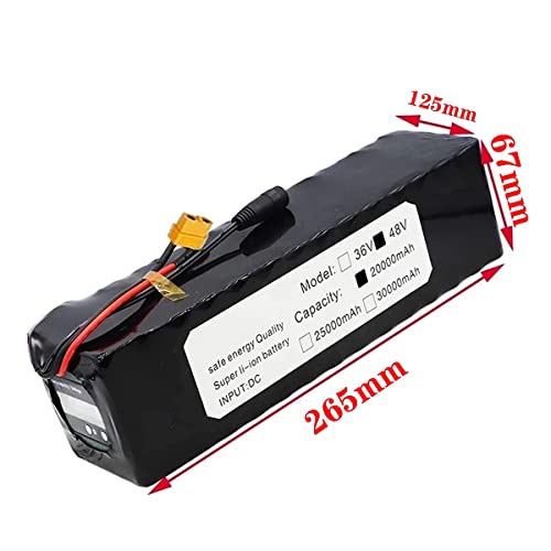 Wyyzss Electric Bike Battery 48V 20Ah Lithium Battery Ebike Battery Electric Scooter Motorcycle Battery For 1000W 750W 500W 300W 250W Bike Motor #TOP3