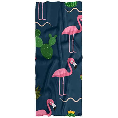 Écharpe femme motif cactus et flamant rose - Protection légère contre le vent frais