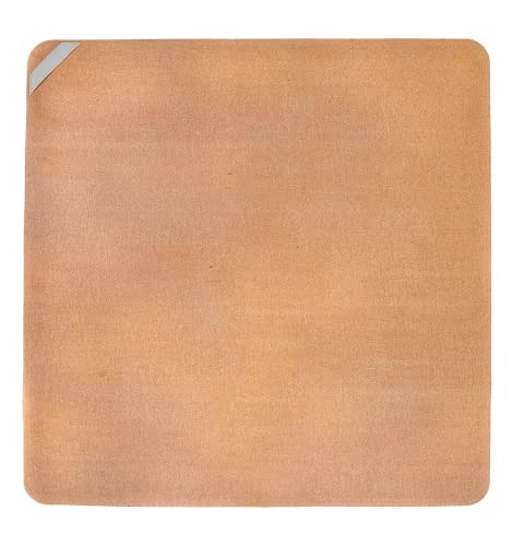 Image of Vegan Leather High Chair Mat by Lark Baby Goods (40 x 40 in) - Waterproof Wipeable Splat Mat for Under High Chair - Baby Floor Protection for Splash and Spill - Grey