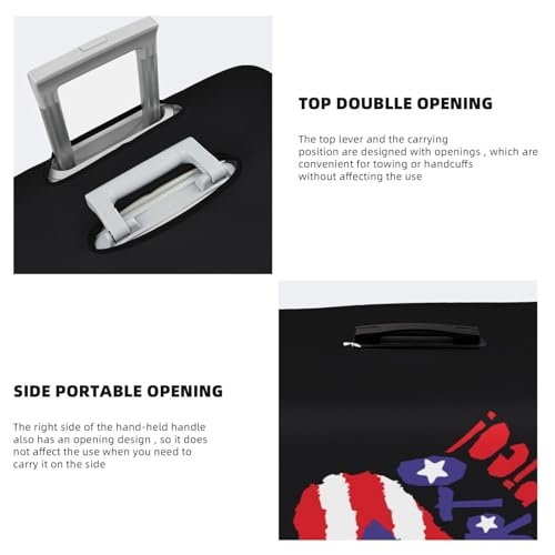 Heart With Puerto Rico Travel Luggage Cover Elastic Suitcase Protector Washable Baggage Covers For Trunk Case Fits 22-24 Inch Luggage4