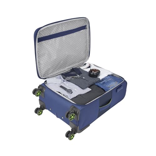 Image of Safari Flexa 59 Navy Trolley Bag with Dual Wheels