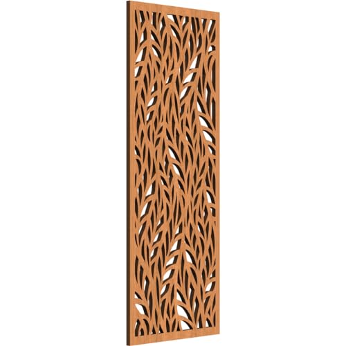 Image of Ortonville Decorative Pierced Fretwork Wood Wall Panels, 9 3 /8 inchW x 24 3 /8 inchH x 3 /8 inchT, Cherry