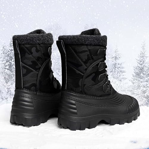 Men's High Top Snow Boots Non-Slip Outdoor Climbing Boots Waterproof Hiking Boots Outdoor Warm Winter Boots3