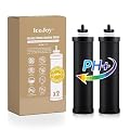 Alkaline Carbon Rods (2 Pack) for Gravity Water Filters – Raises pH up to 9.2, Replacement for Berkey® BB9-2® Black Filters, Berkey® Gravity System & More, NSF/ANSI 42 Certified
