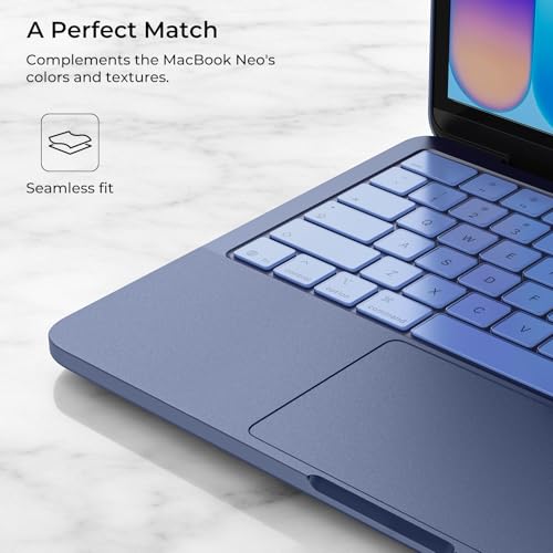 Image of EooCoo Premium Keyboard Cover Skin Protector, Laptop Accessories Compatible with MacBook Neo 13 inch 2026 with A18 Pro Chip A3404, Mac Neo Skin Sticker Scratch-Resistant & TPU Keyboard Cover, Indigo