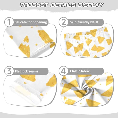 Girls Leggings Nachos Snack in Cartoon Toddler Girls Clothes Leggings for Girls Toddler Girls Leggings 3-4T3
