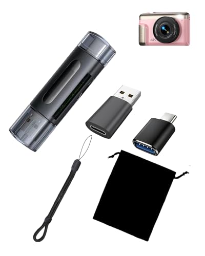 Lecteur de cartes OTG TF SD TOAIOHO V6 et adaptateur USB-C pour appareil photo numérique