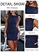 MIYIEONZ Womens Summer Boat Neck Mini Dress Sleeveless Ruched Slim Fit Going Out Party Club Bodycon Dresses Small Navy Blue