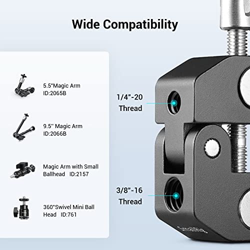 SMALLRIG Super Clamp (2 STÜCKE) Magic Arm Clamp mit Thread - 2058 – Ansicht 3