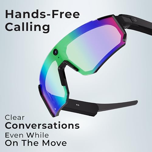 Image of iGear EYEGO Sports AI Smart Glasses with HD Camera, Voice Assistant, Open-Ear Audio, Hands-Free Calls & Music, Touch Controls, Lightweight Design, Android & iOS Compatible (Sports)