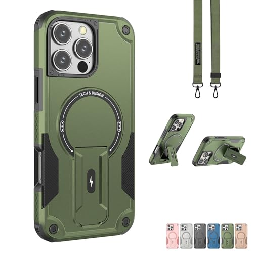 �A�E�g�h�A�X�|�[�c �����O�X�g���b�v �N���X�{�f�B �u���P�b�g�P�[�X iPhone�p�A�ϏՌ��A�E�g�h�A�X�|�[�c �f�B�t�F���_�[�J�o�[�A�B���X�^���h �g�ѓd�b�P�[�X�AiPhone 16 15 14 13 12Pro Max�p(Green,For 16pro)