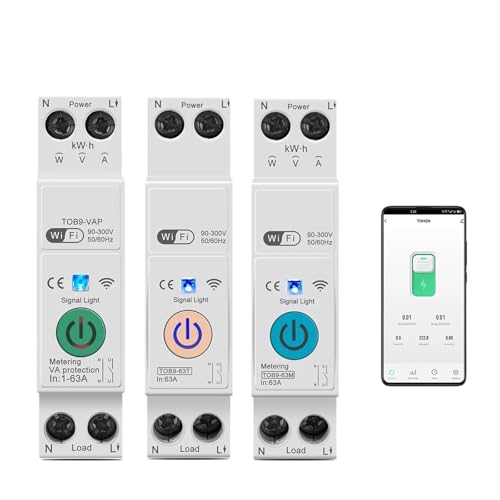 Interrupteur intelligent Wi-Fi 1P+N disjoncteur connecté relais temporisé Tuya
