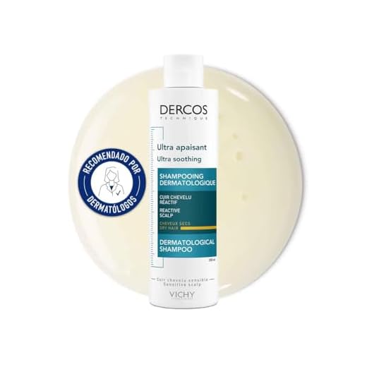 Vichy Champú Ultracalmante, Alivia el Cuero Cabelludo Sensible, Nutre y Repara, Anti-irritación, Sin Siliconas, Para Cabello Normal Seco, Dercos Technique, 200ml