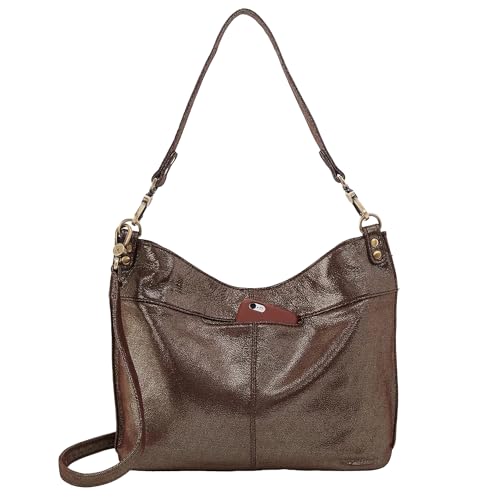 Image of HOBO Pier Leather Shoulder Bag for Women, Convertible to Crossbody