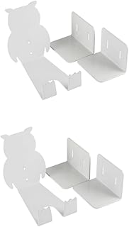 INOOMP 2 Sets indoor bike coat rack wall mounted coat racks wall mounted owl wall hanging rack creative supplies aluminum alloy storage hook bicycle Coat hanger bracket parking rack white