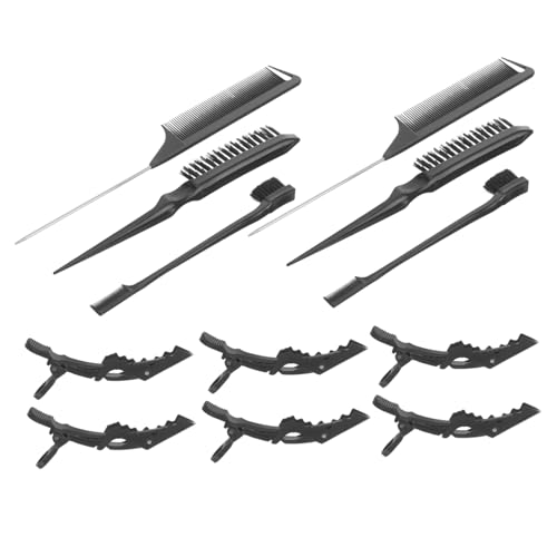 1 Set Clip Di Sezionamento Per Lo Styling Spazzola Per Cotonare a 3 File Spazzola Per Lisciante Per Bordi a Doppia Faccia Pettine Evidenziatore Modellazione Addominali